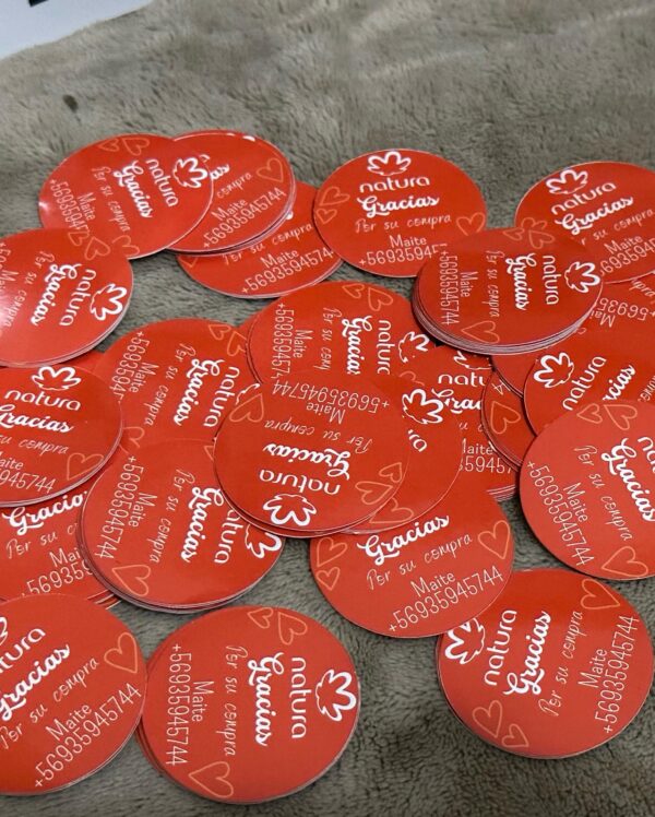 Stickers personalizados 100 unidades