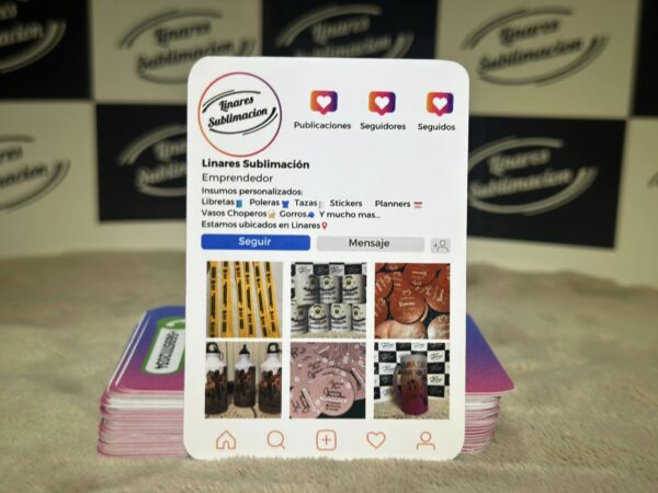 Tarjetas de Presentación Estilo Instagram - Paquete de 100 unidades - Imagen 3