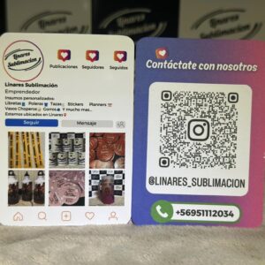 Tarjetas de Presentación Estilo Instagram - Paquete de 100 unidades